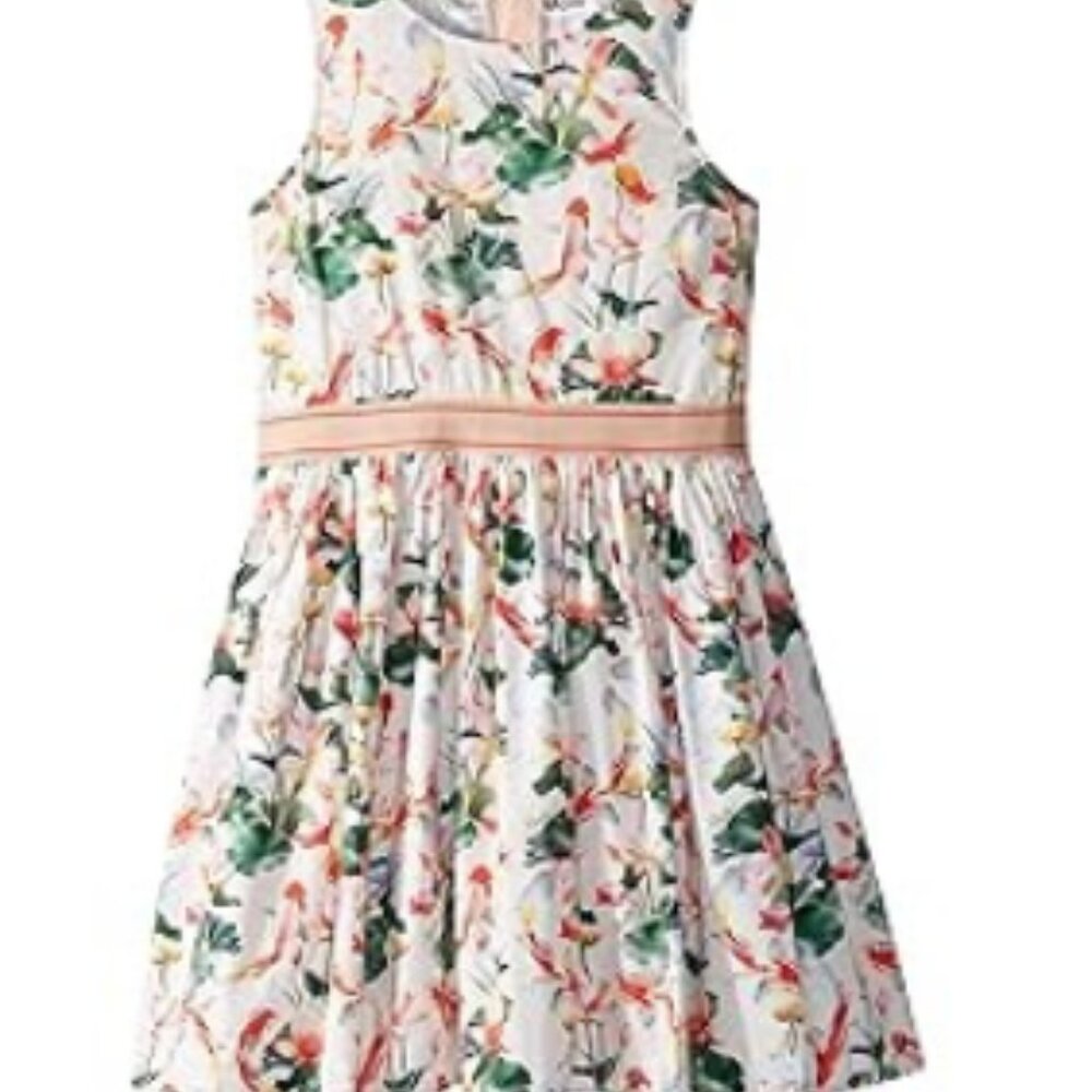 Molo Girl's Carli Dress (Big Kids) Lotus Koi 11-12 Years